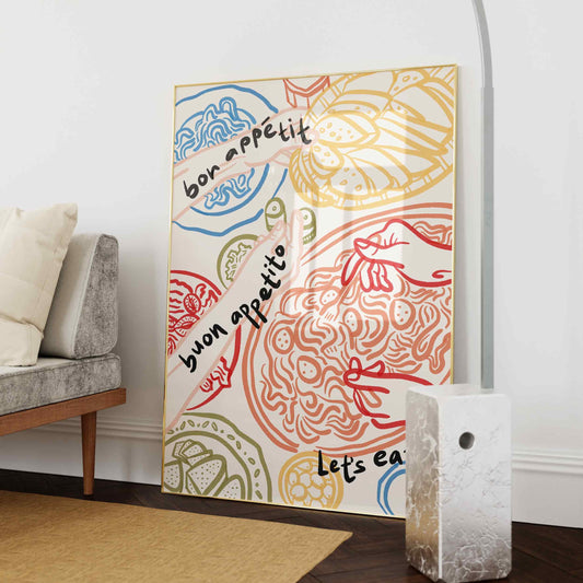 Bon Appetit Dinner Table Print