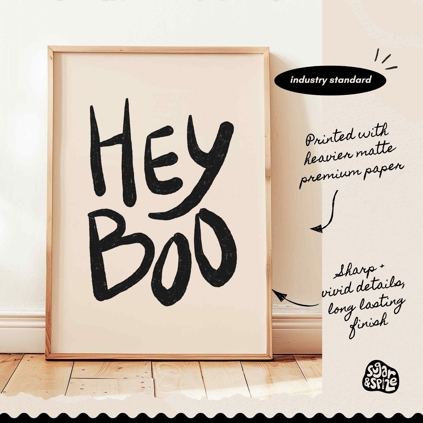 Hey Boo Halloween Print