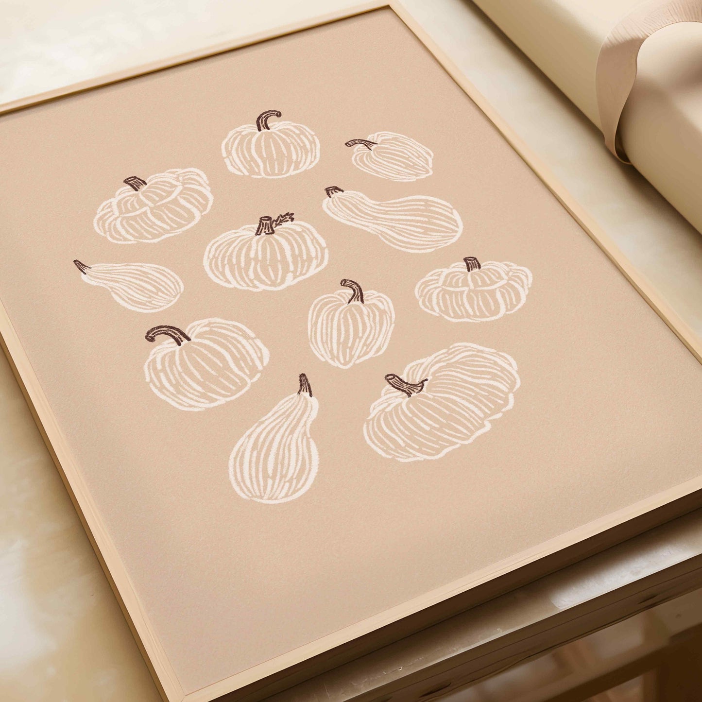 Neutral Pumpkin Fall Print