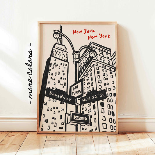 New York City Vintage Print