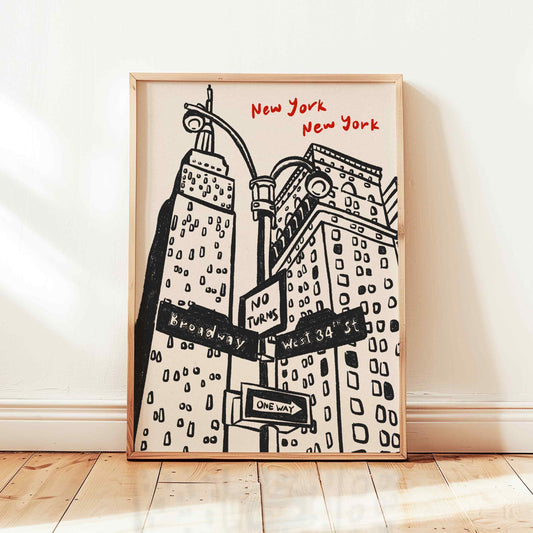 New York City Vintage Print