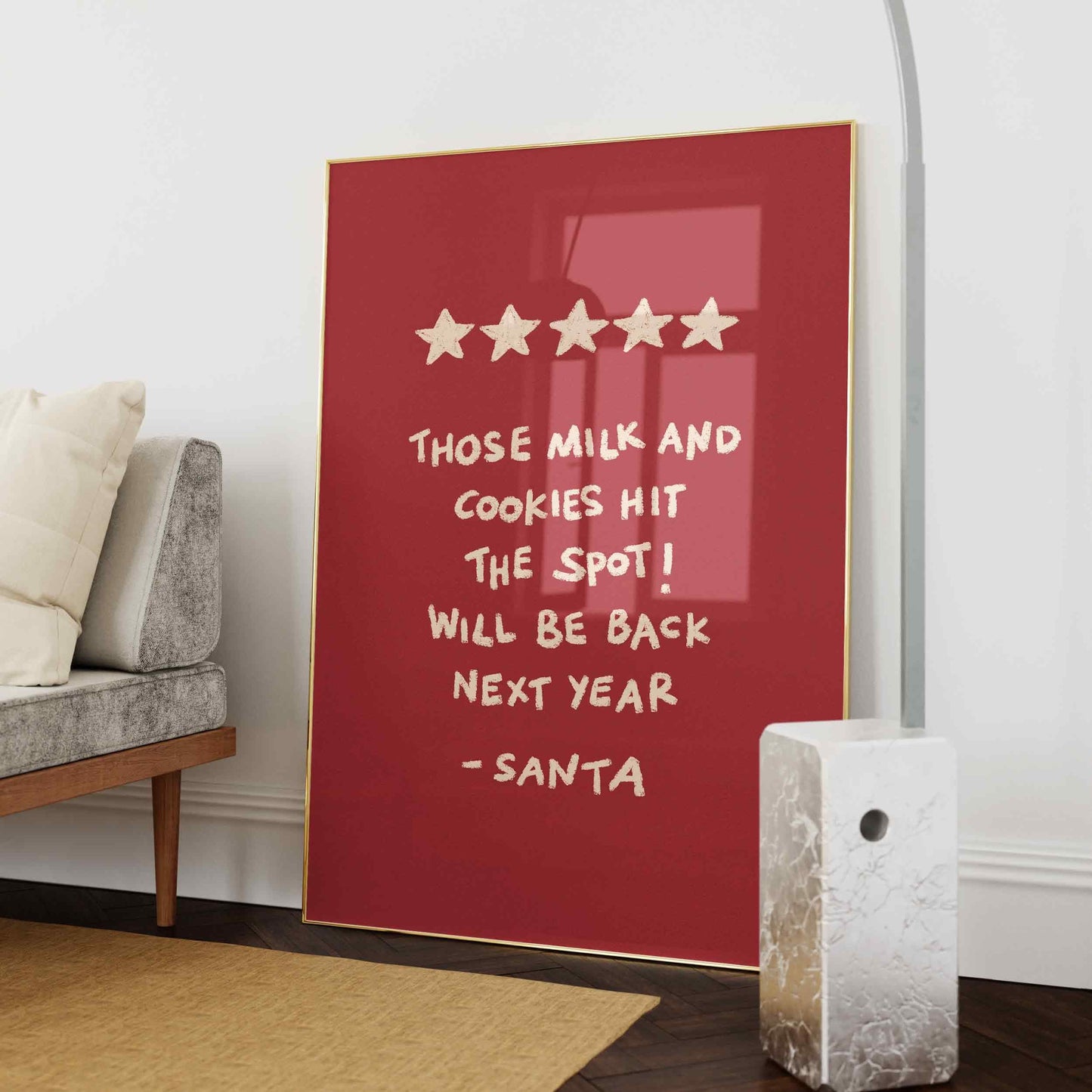 Santa 5 Star Review Print