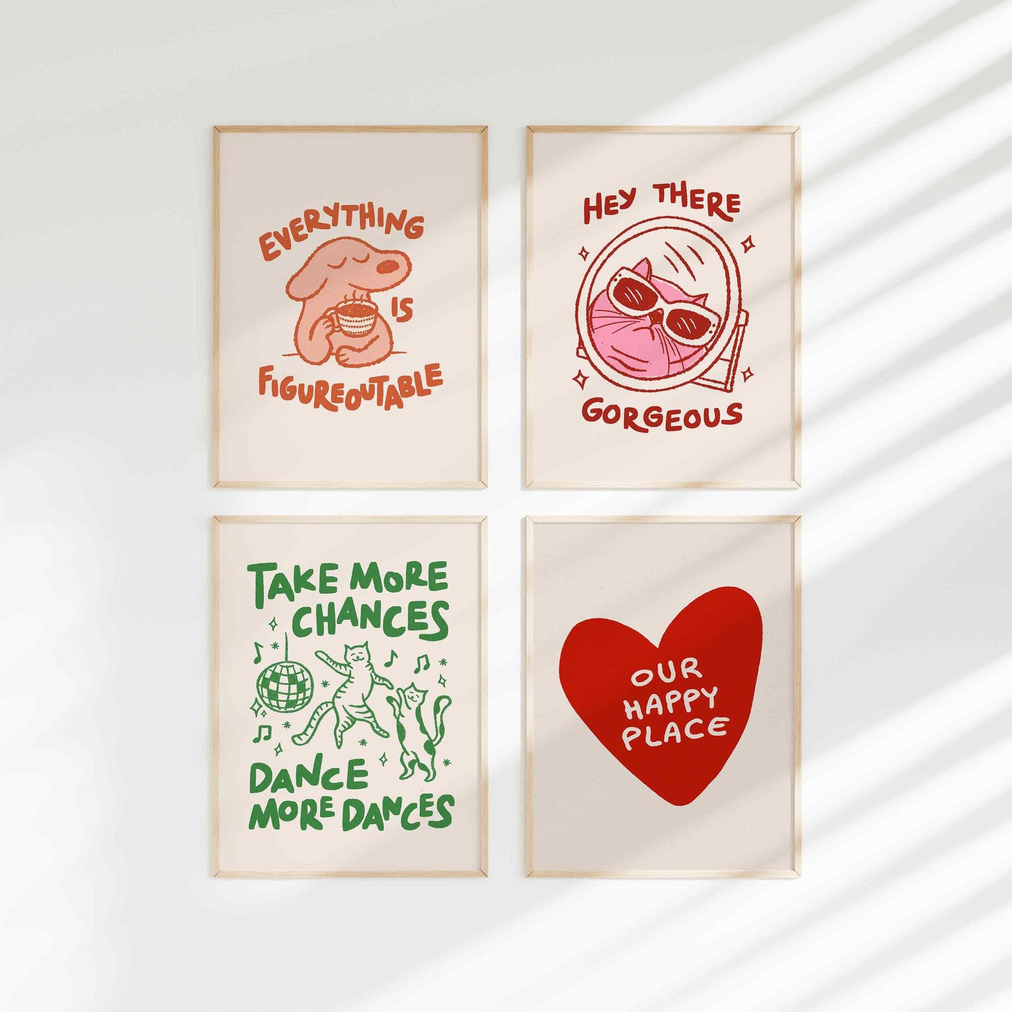 Positive Affirmations Prints Set of 8