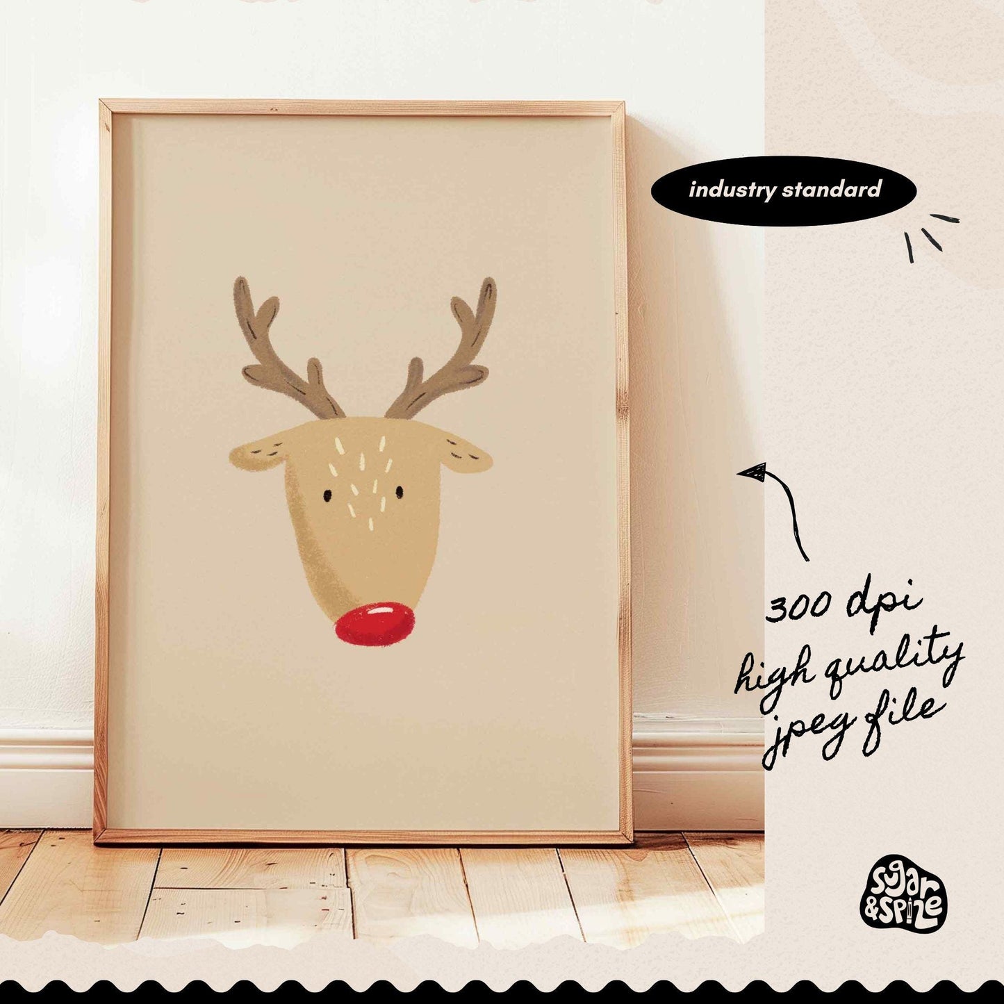 Rudolph The Reindeer Print