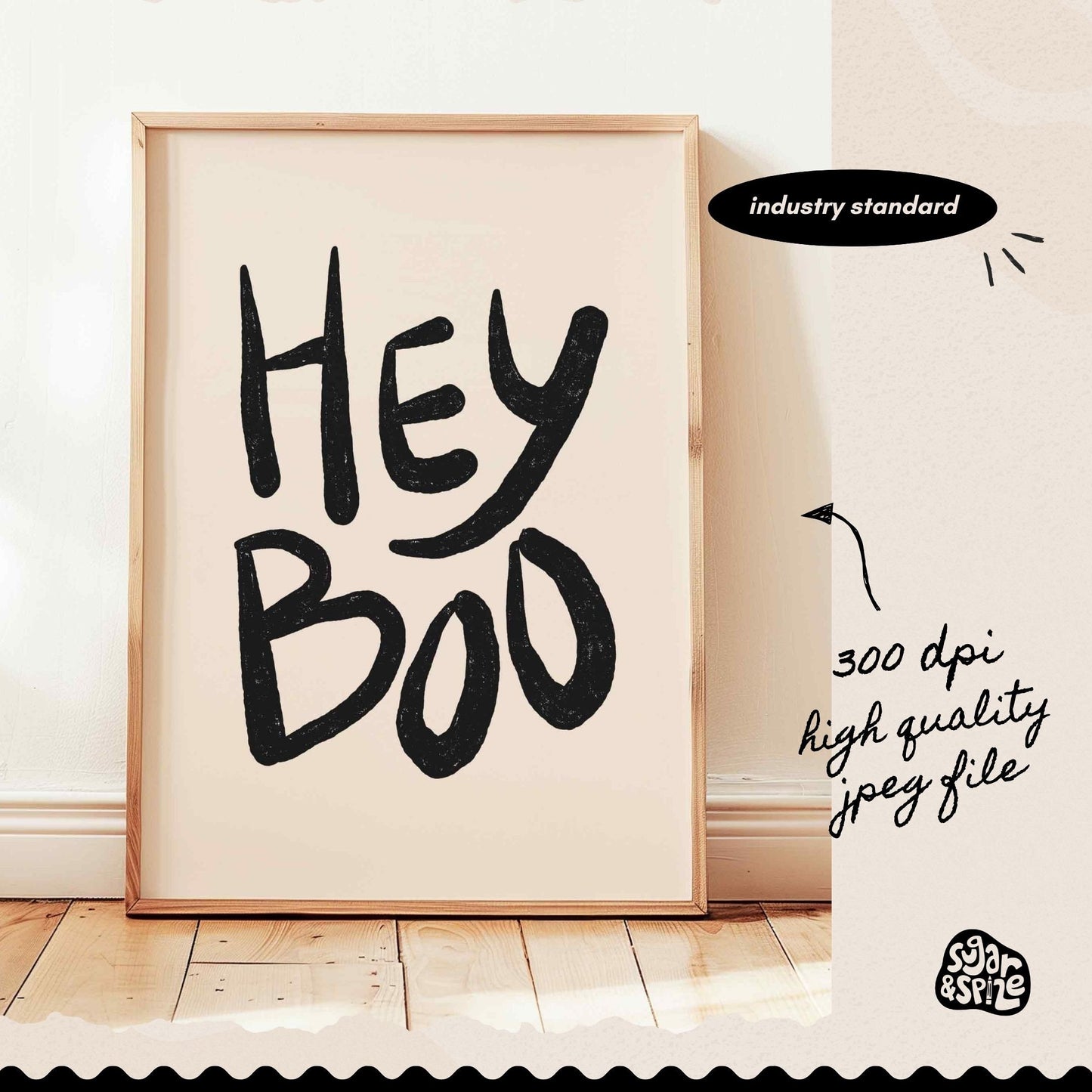 Hey Boo Halloween Print