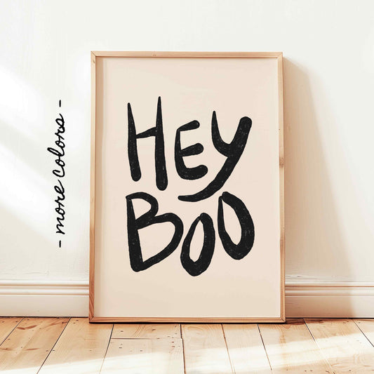 Hey Boo Halloween Print