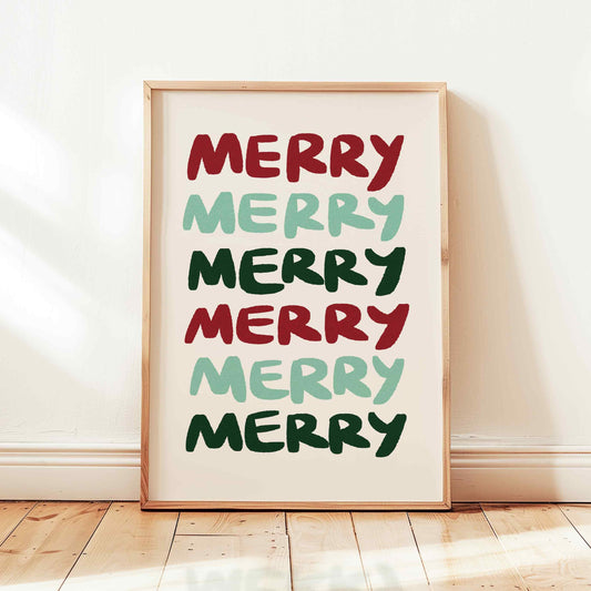 Merry Merry Quote Print