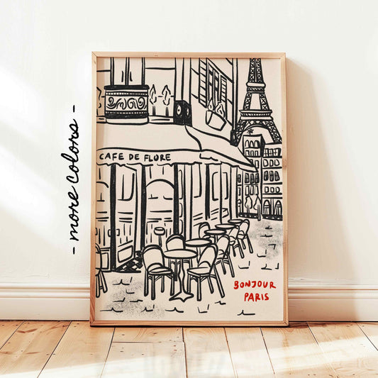 Paris City Cafe Print