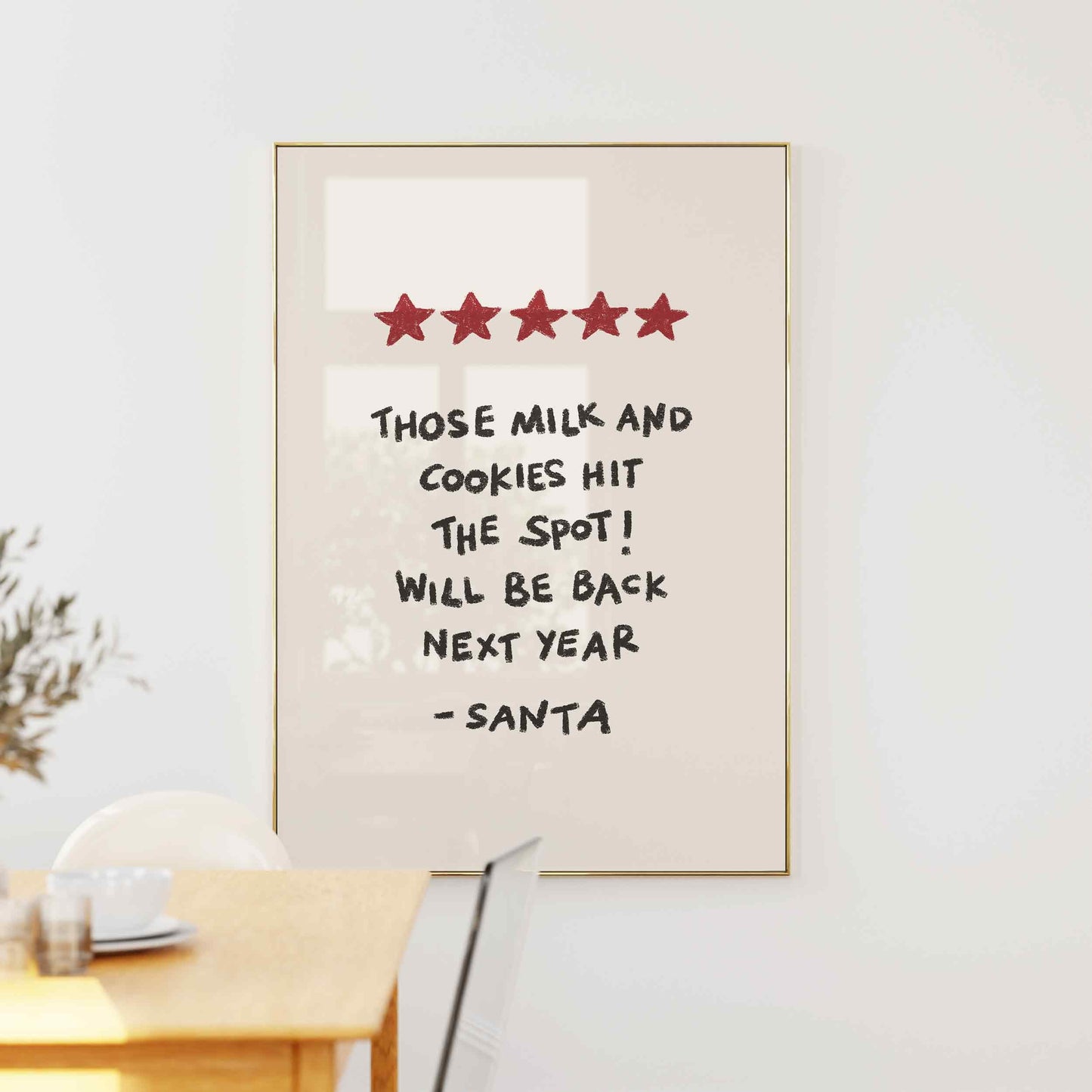 Santa 5 Star Review Print