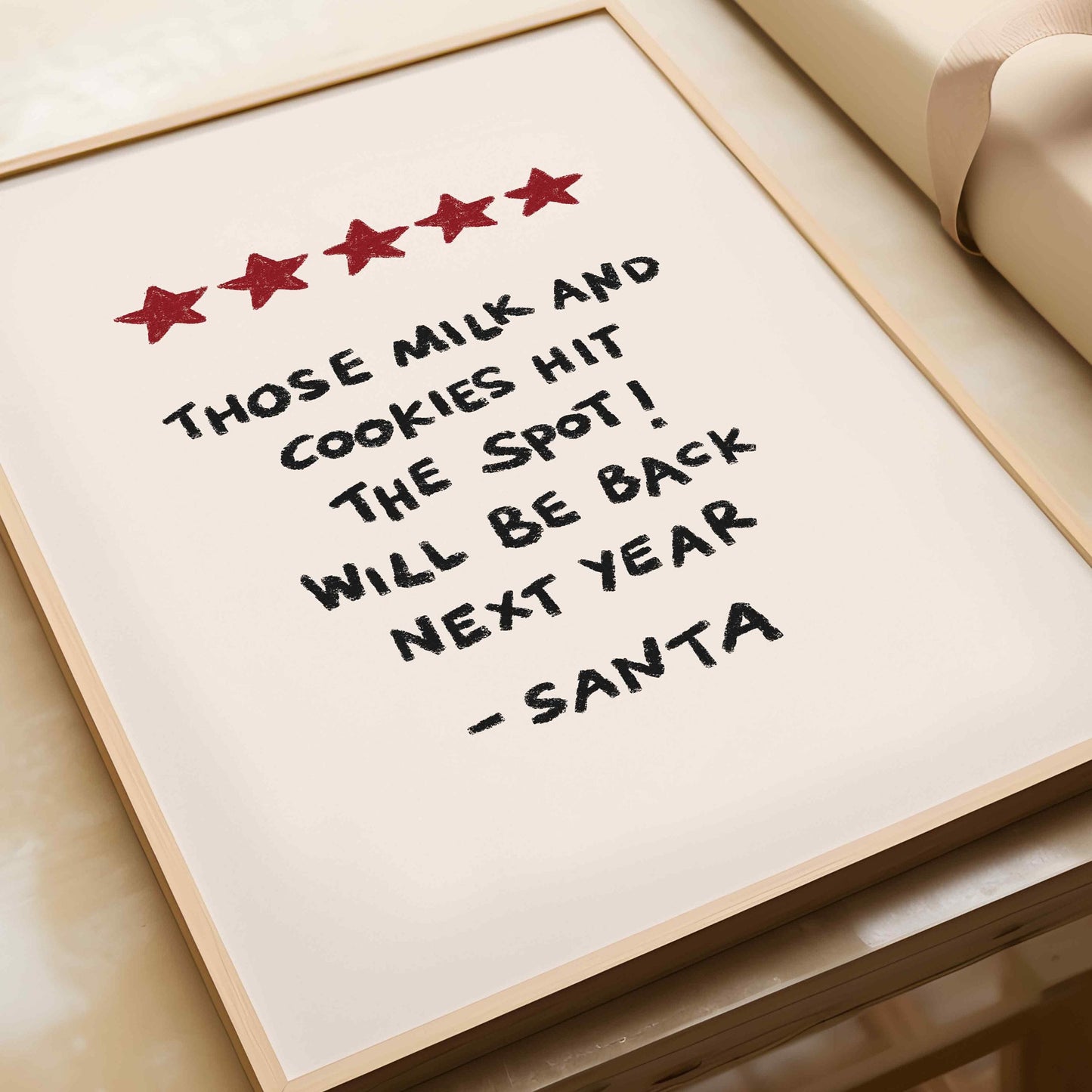 Santa 5 Star Review Print