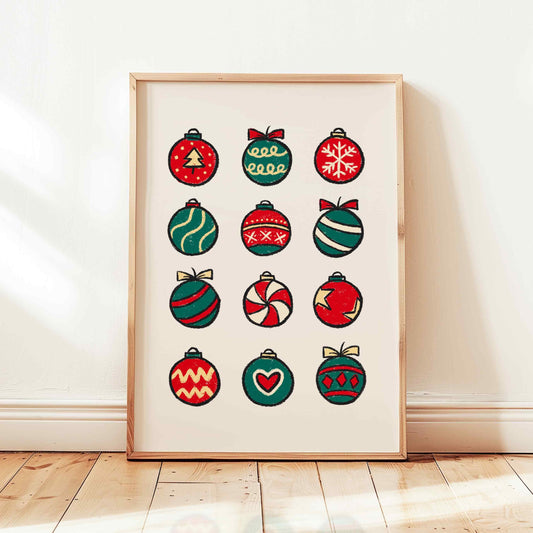 Christmas Ornaments Print