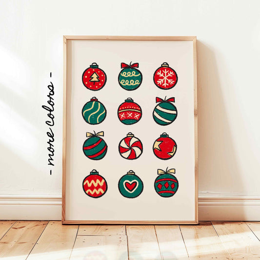 Christmas Ornaments Print