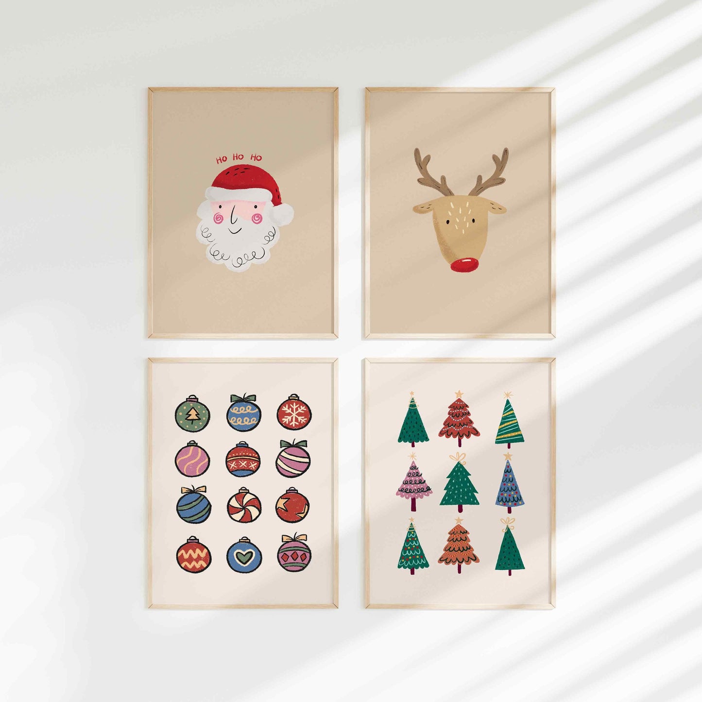 Christmas Eclectic Prints Set of 8