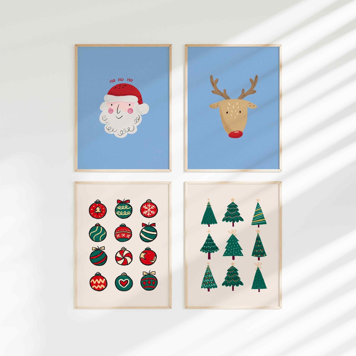 Christmas Eclectic Prints Set of 8