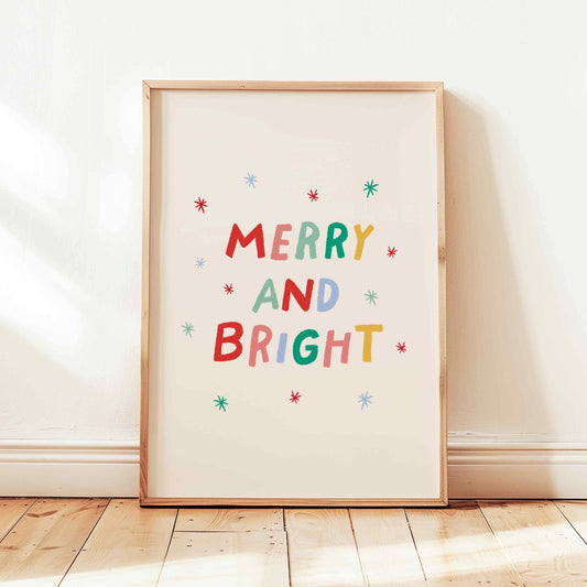 Merry & Bright Christmas Print