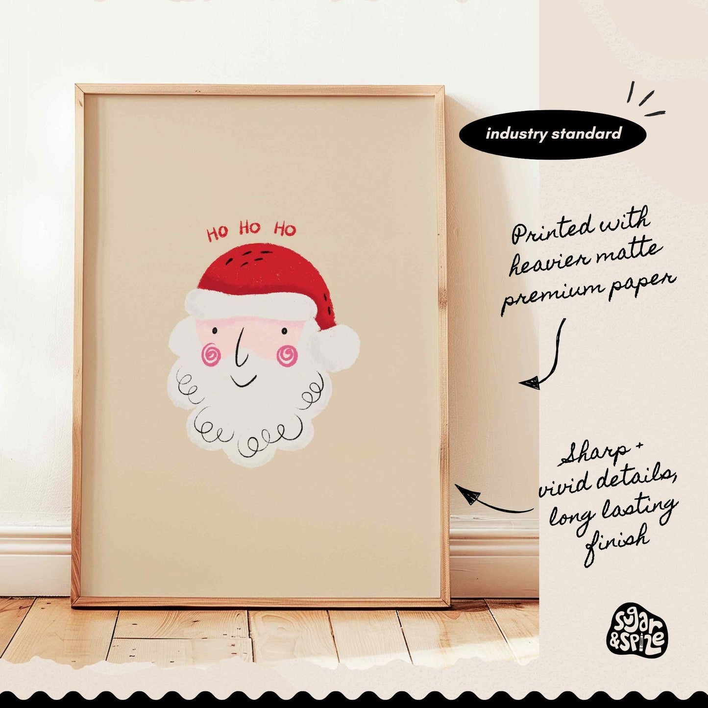 Santa Claus Ho Ho Ho Print