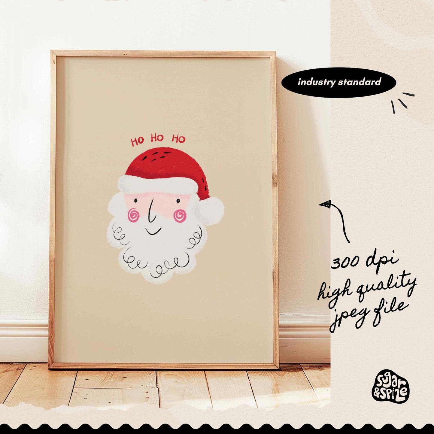 Santa Claus Ho Ho Ho Print