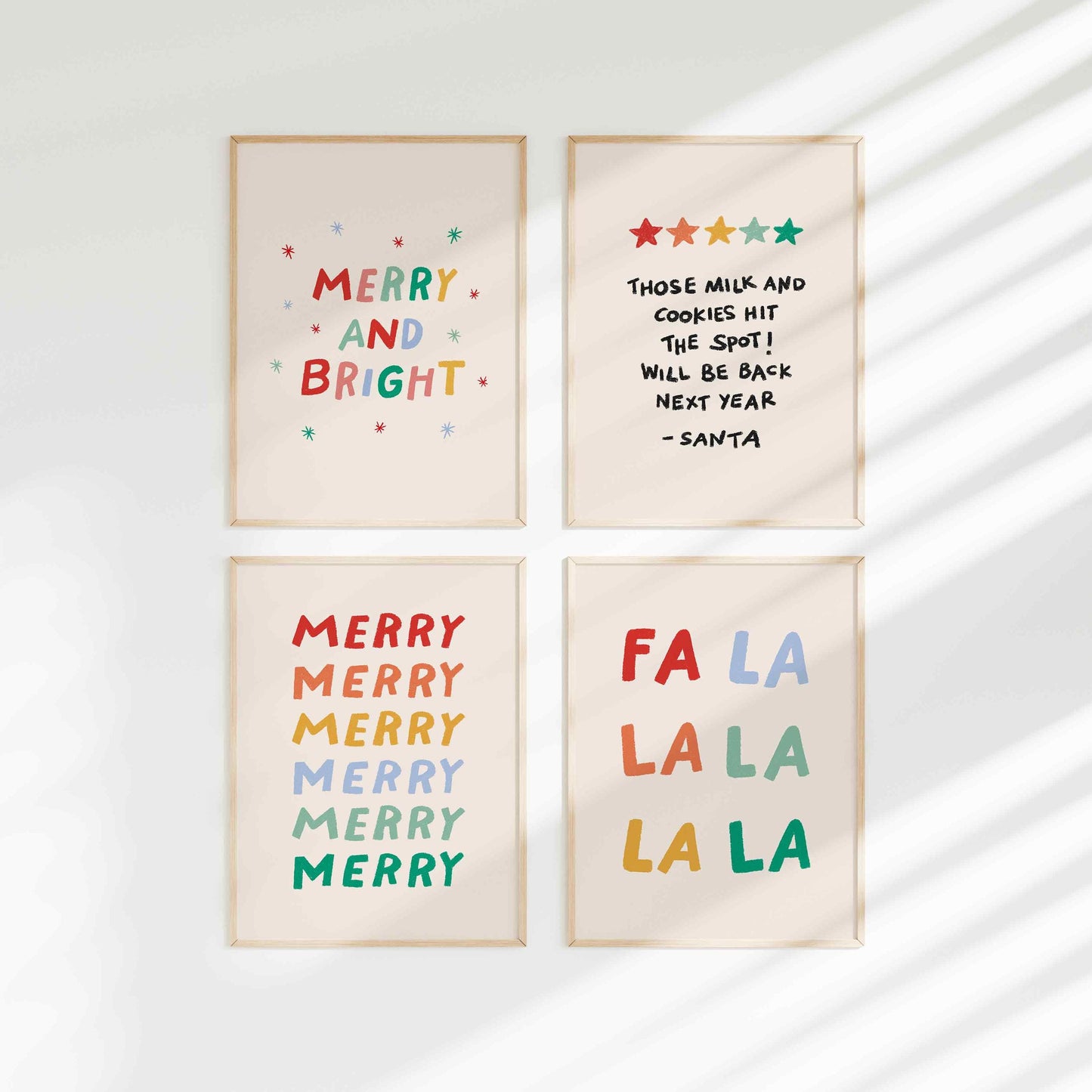 Christmas Eclectic Prints Set of 8