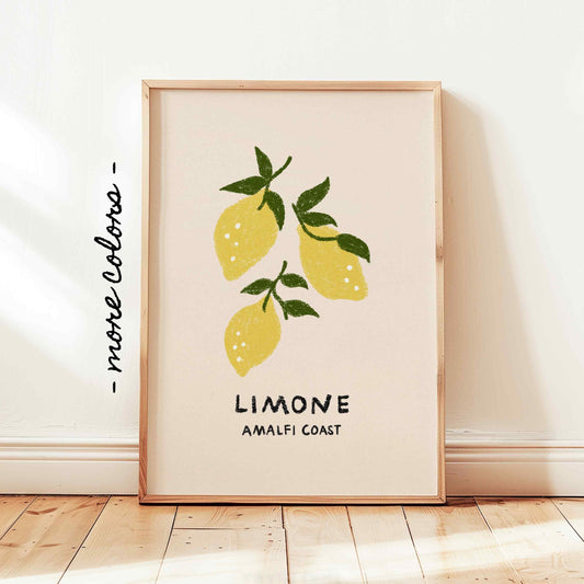 Limone Lemon Fruit Market Print