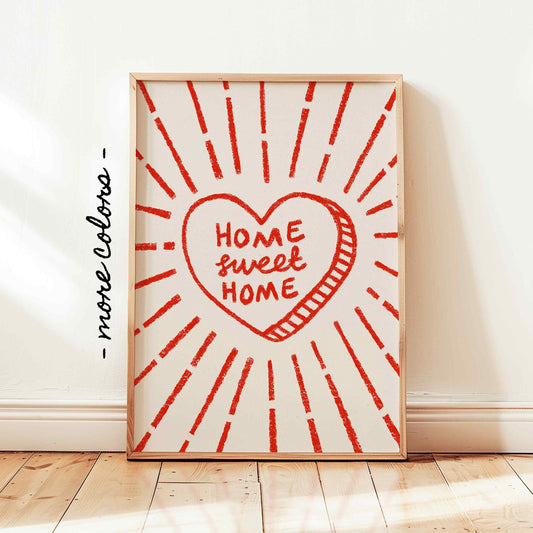 Home Sweet Home Heart Print