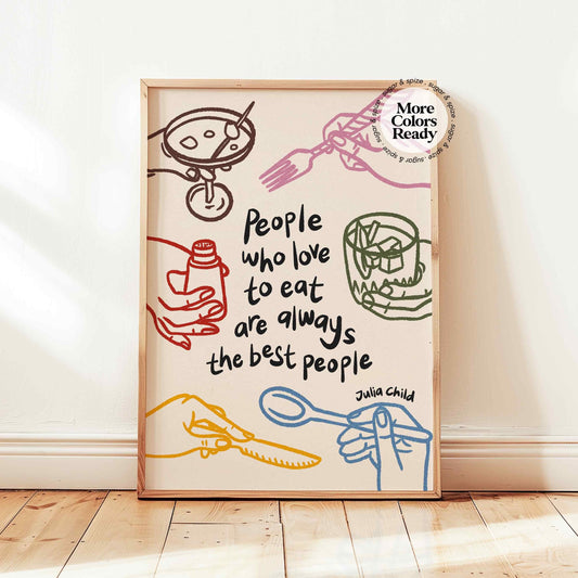 Whimsical Kitchen Julia Child Print