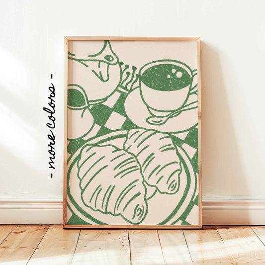 Coffee Croissant Print