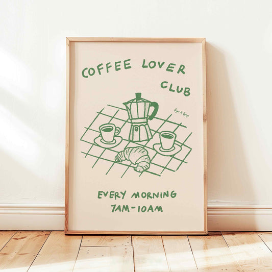Coffee Lover Club Print