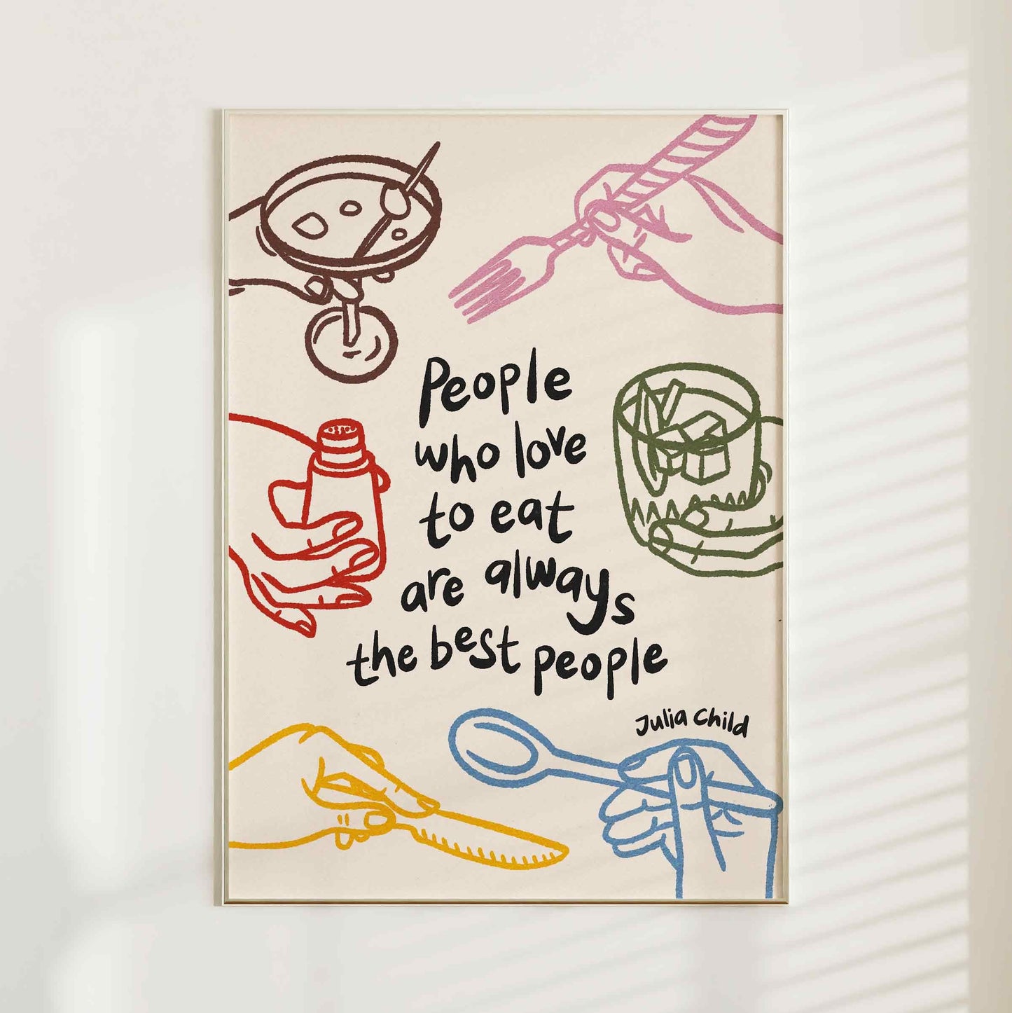 Whimsical Kitchen Julia Child Print
