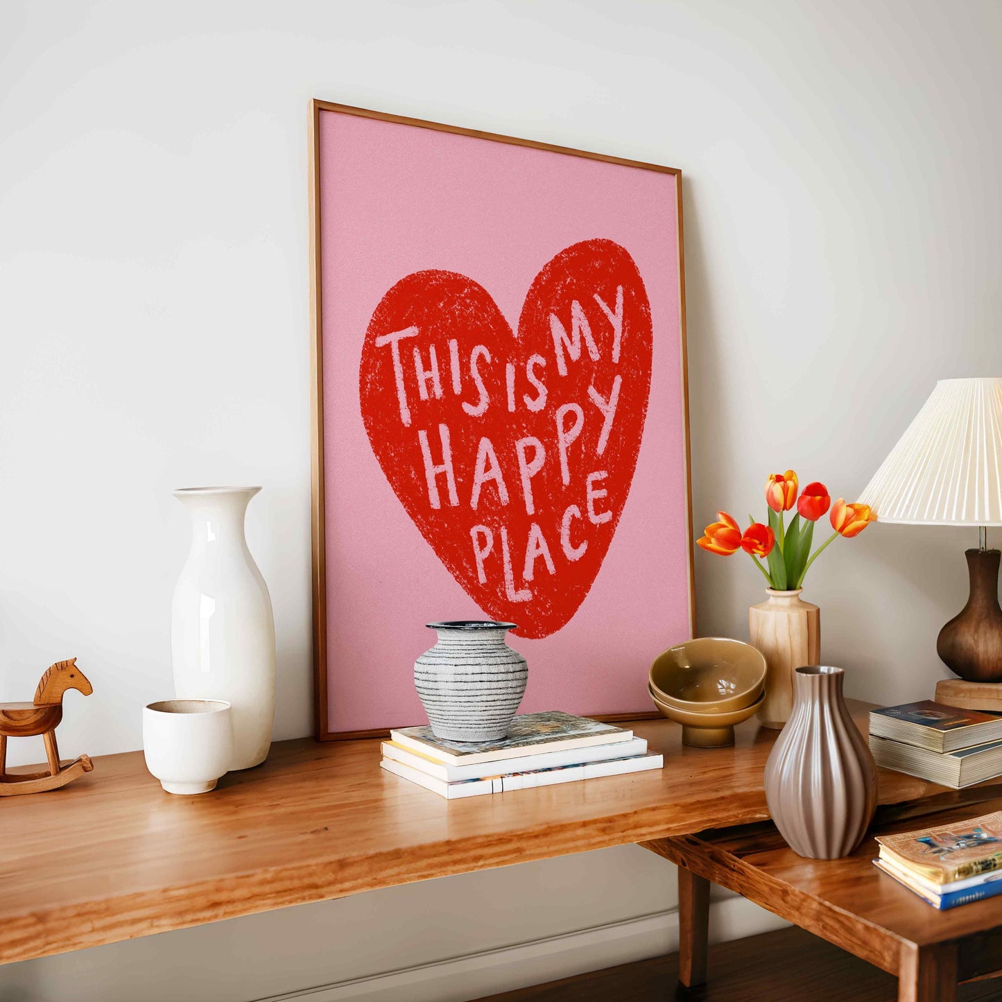 This Is My Happy Place Heart Print