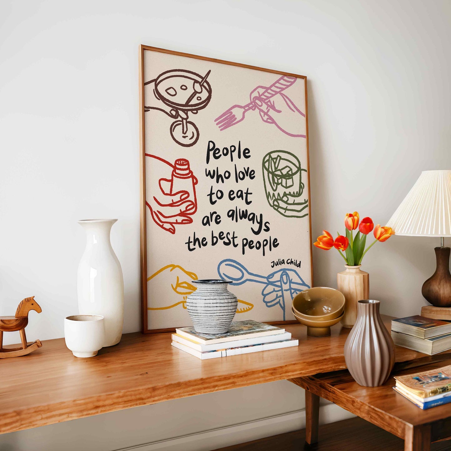 Whimsical Kitchen Julia Child Print
