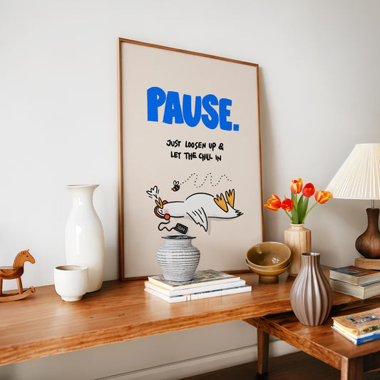 Pause Duck Print