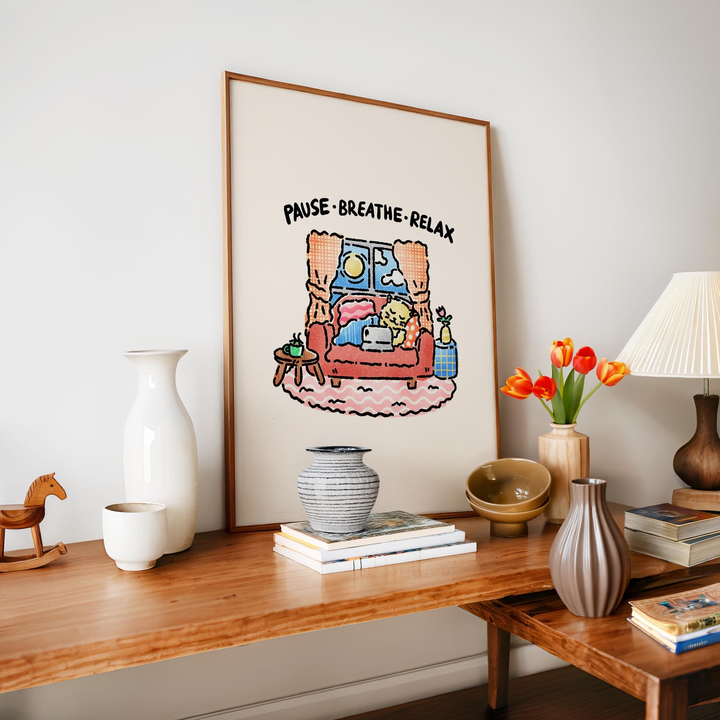 Pause Breathe Relax Print
