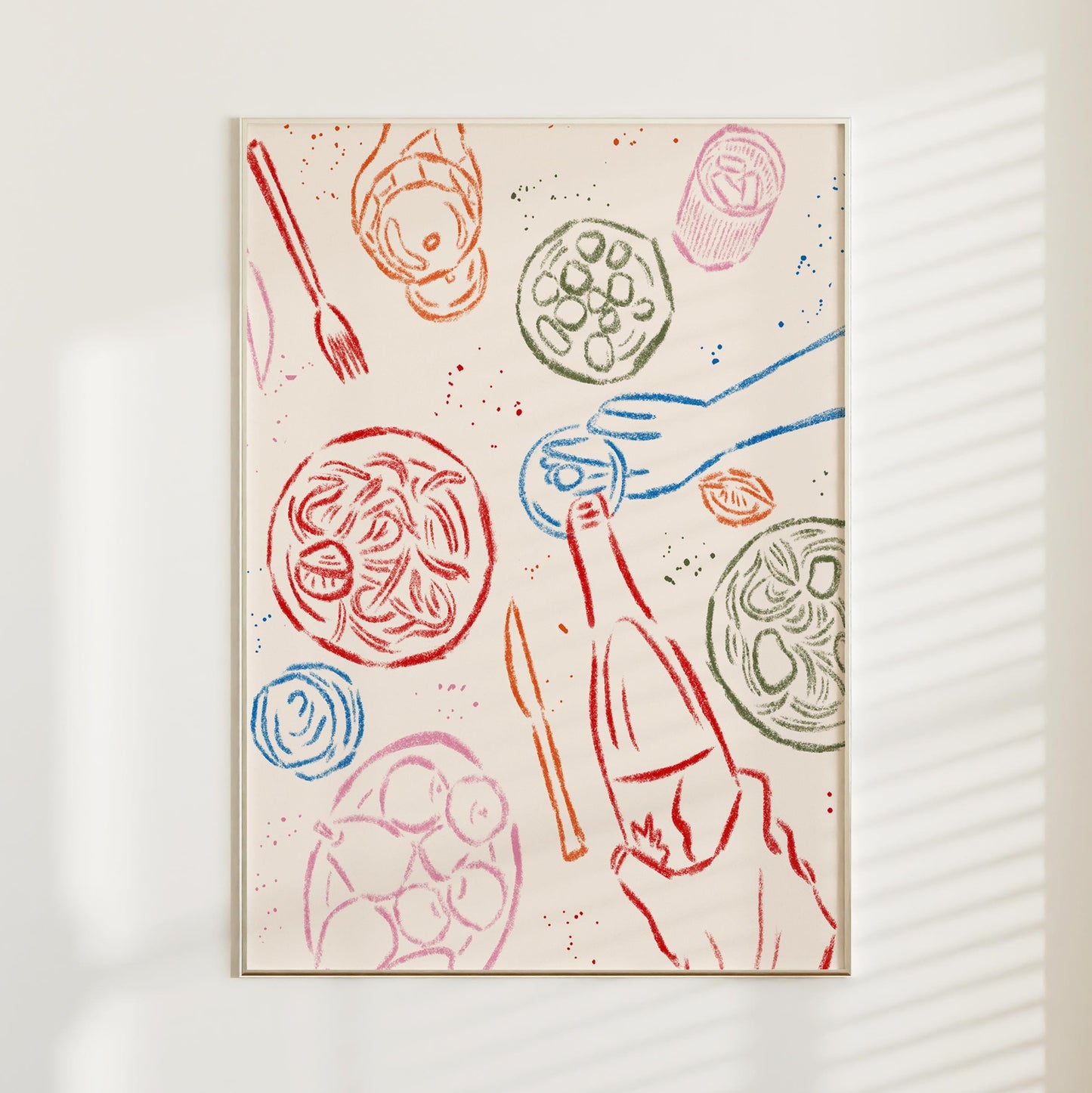 Dinner Party Colorful Print