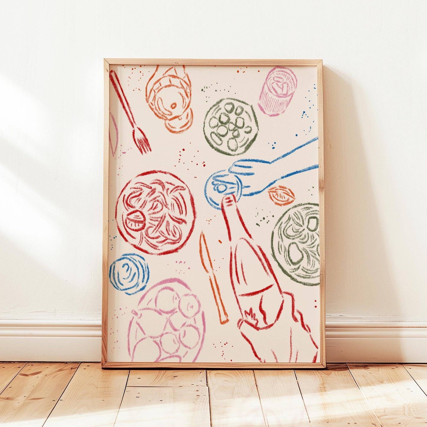 Dinner Party Colorful Print
