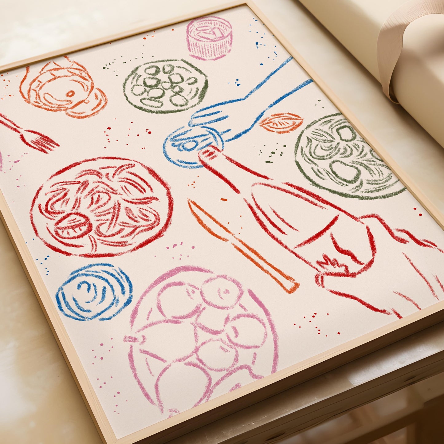 Dinner Party Colorful Print