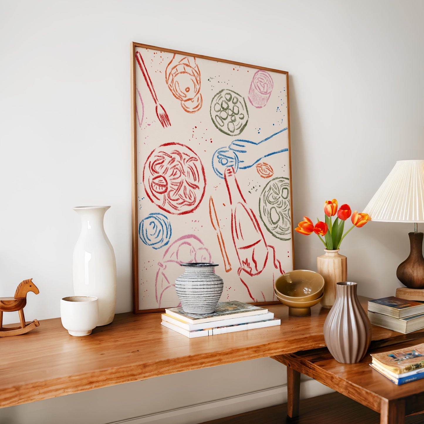 Dinner Party Colorful Print
