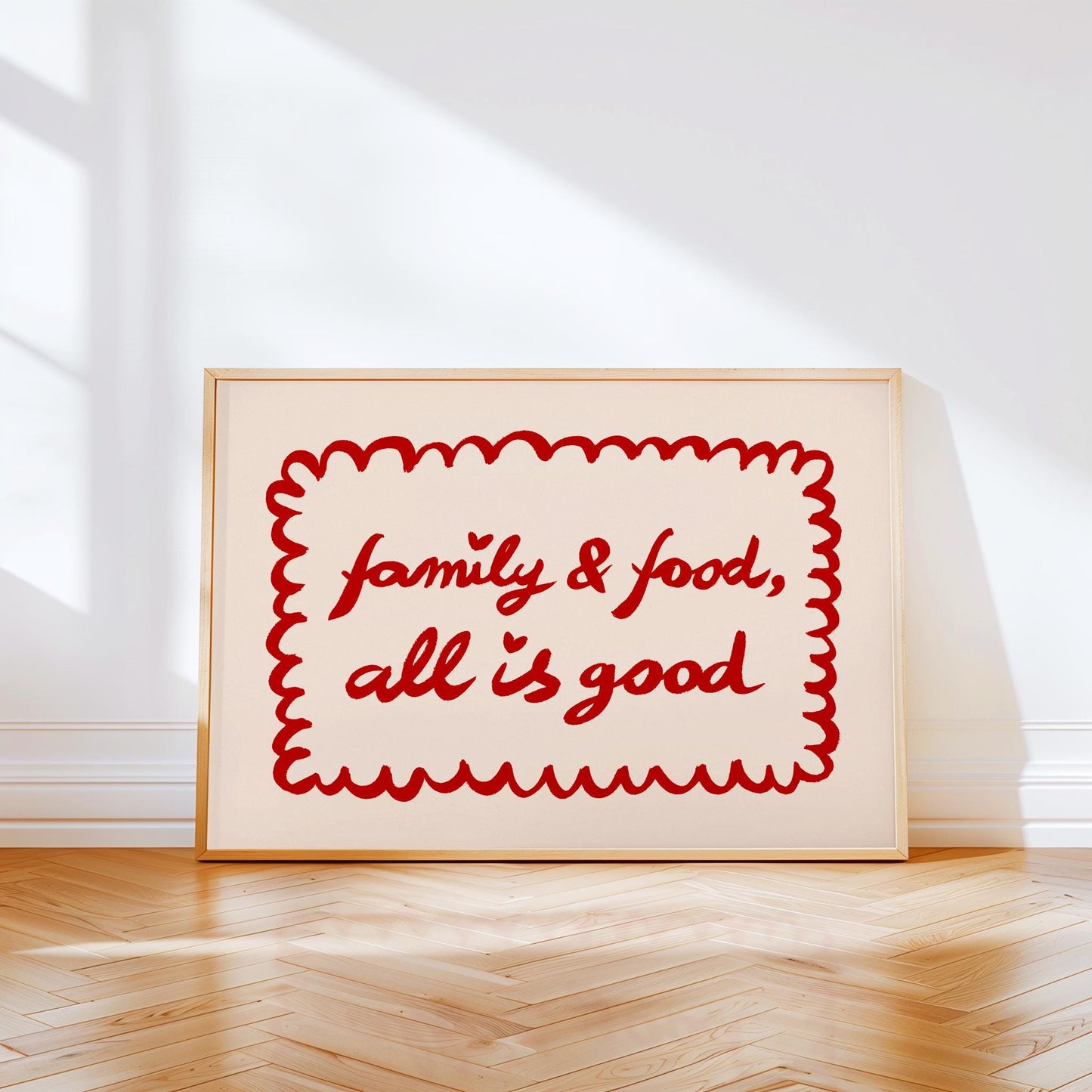 Family & Food All Is Good Print