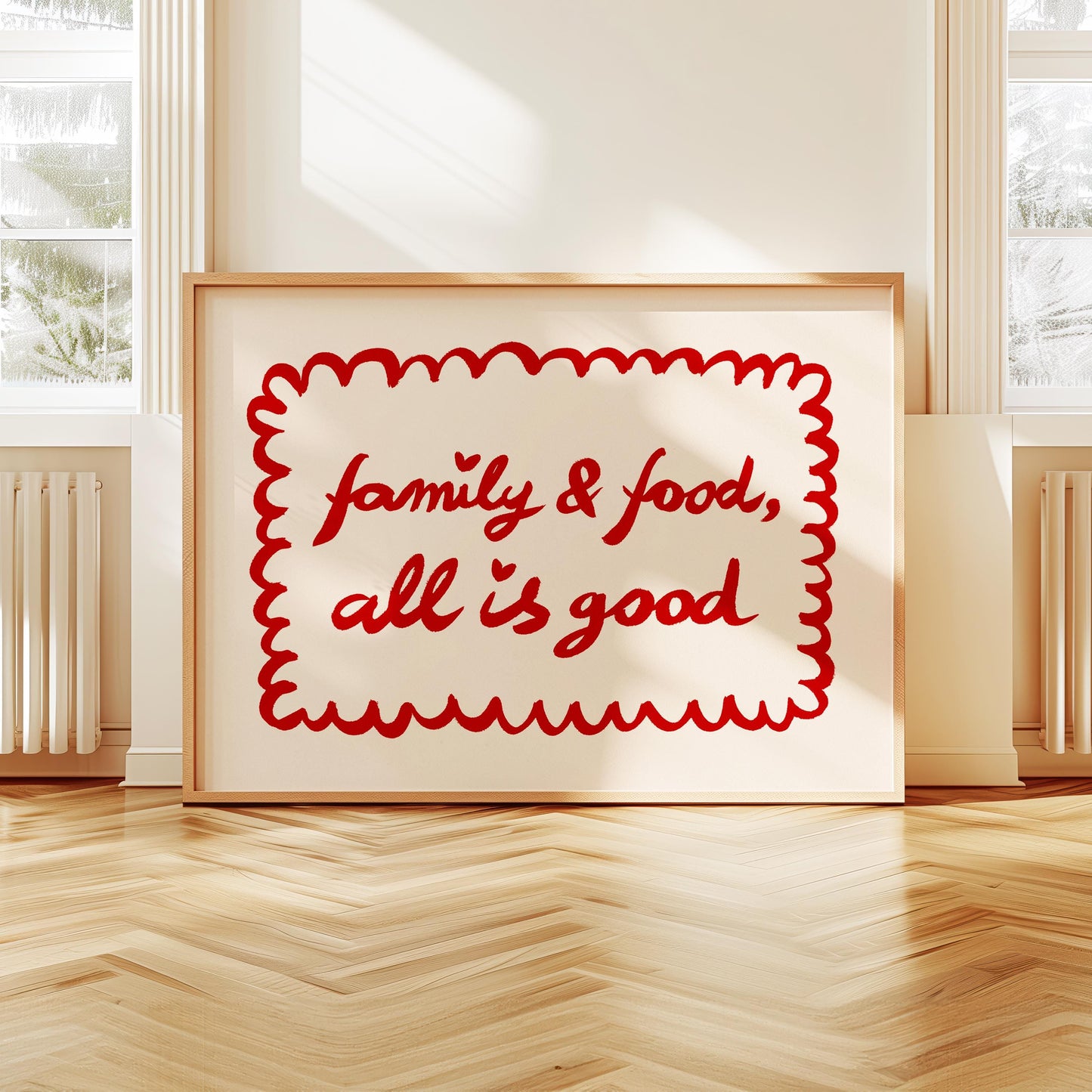 Family & Food All Is Good Print