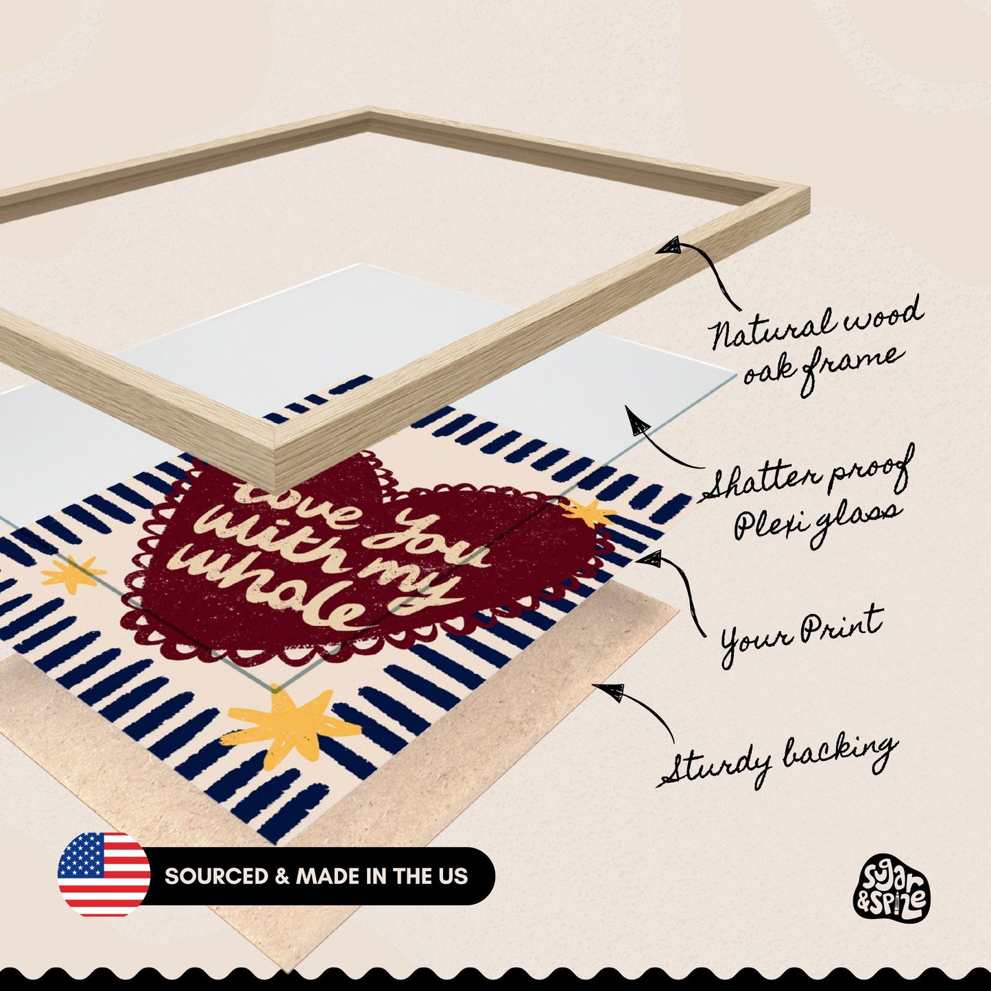 Love You With My Whole Heart Print
