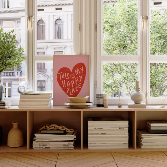This Is My Happy Place Heart Print