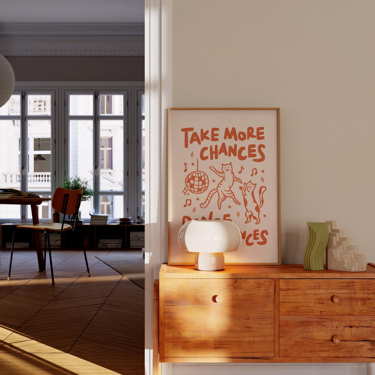 Take More Chances Cats Print