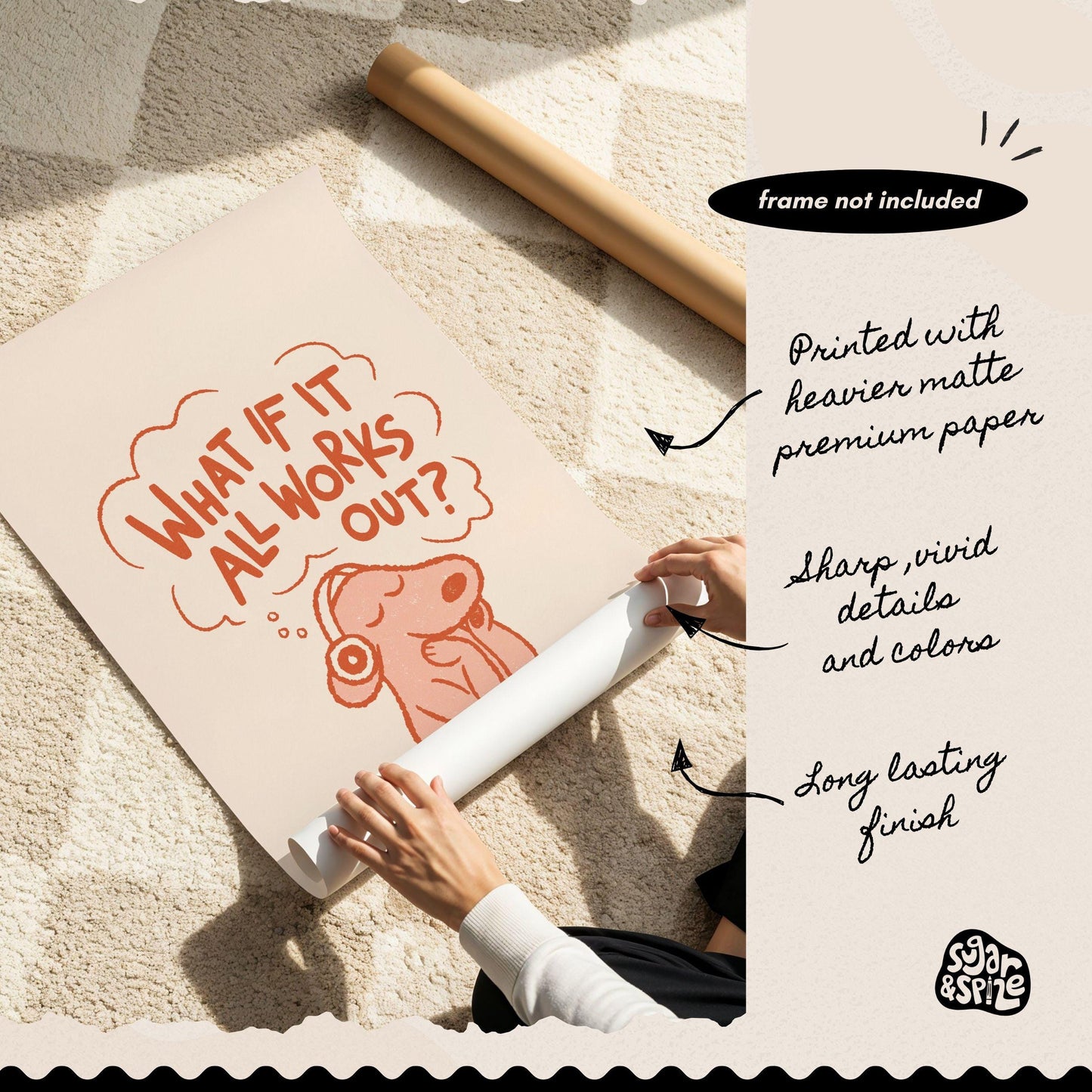 What If It All Works Out Dog Print