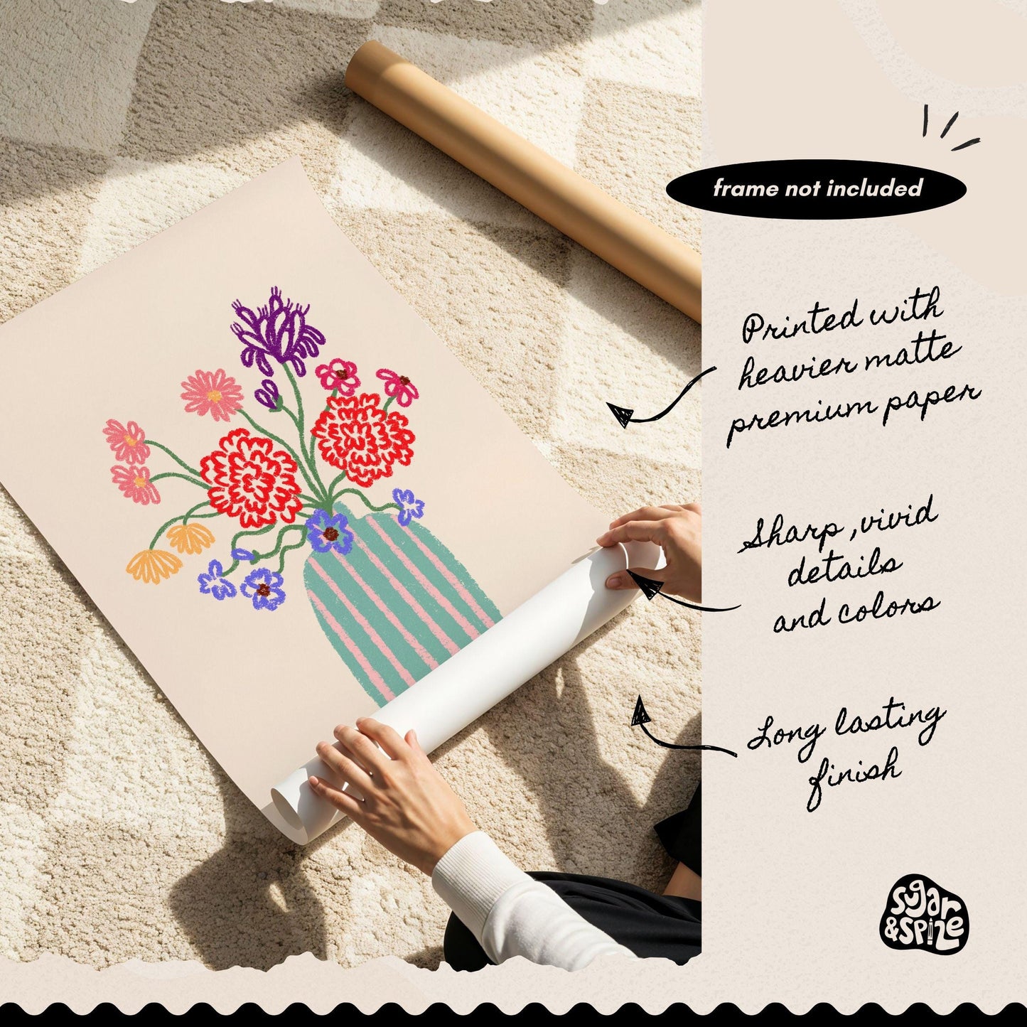 Flower Vase Print Set of 3