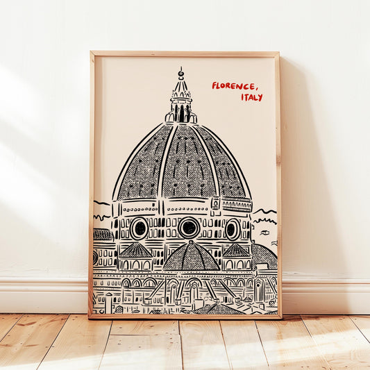 Florence City Print, Italy Poster