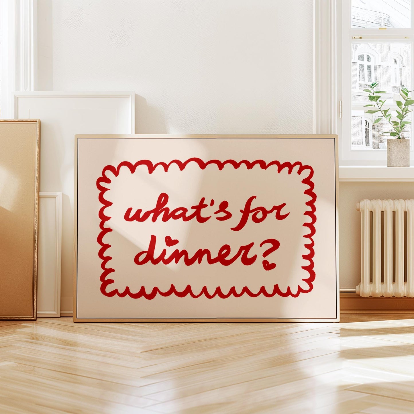 What's For Dinner Hearts Print