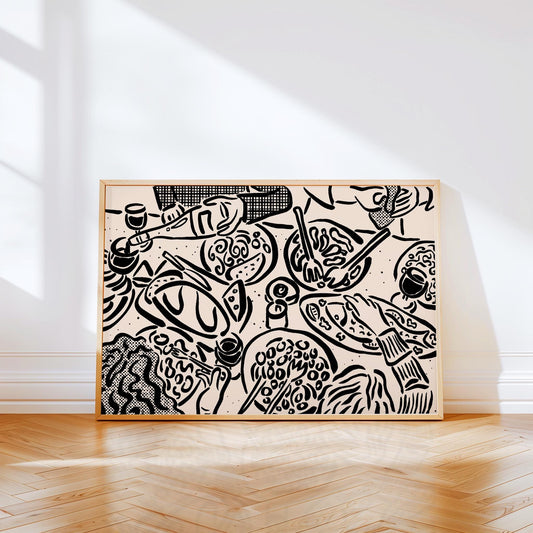 Dinner Party Table Print