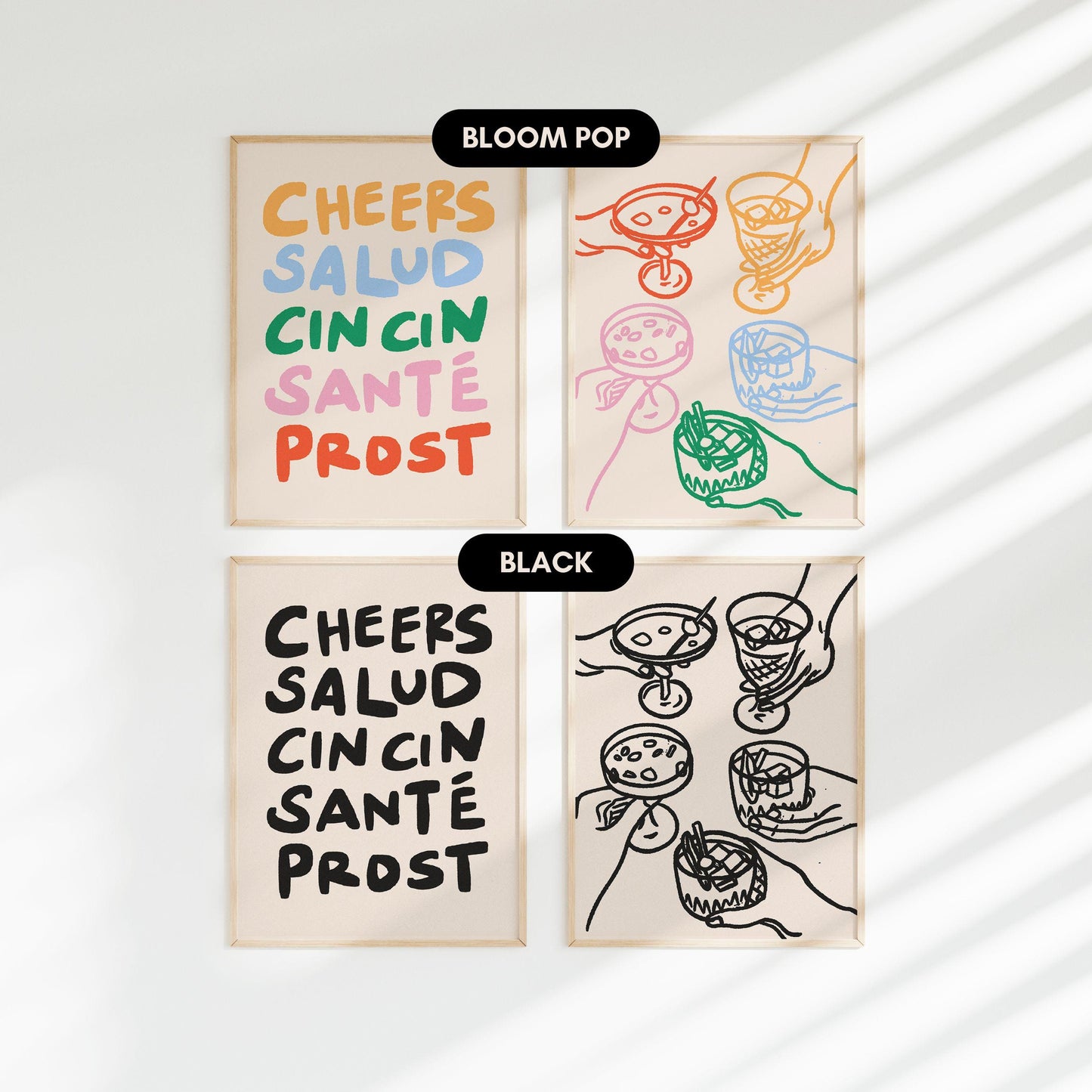Cheers Print Set of 2