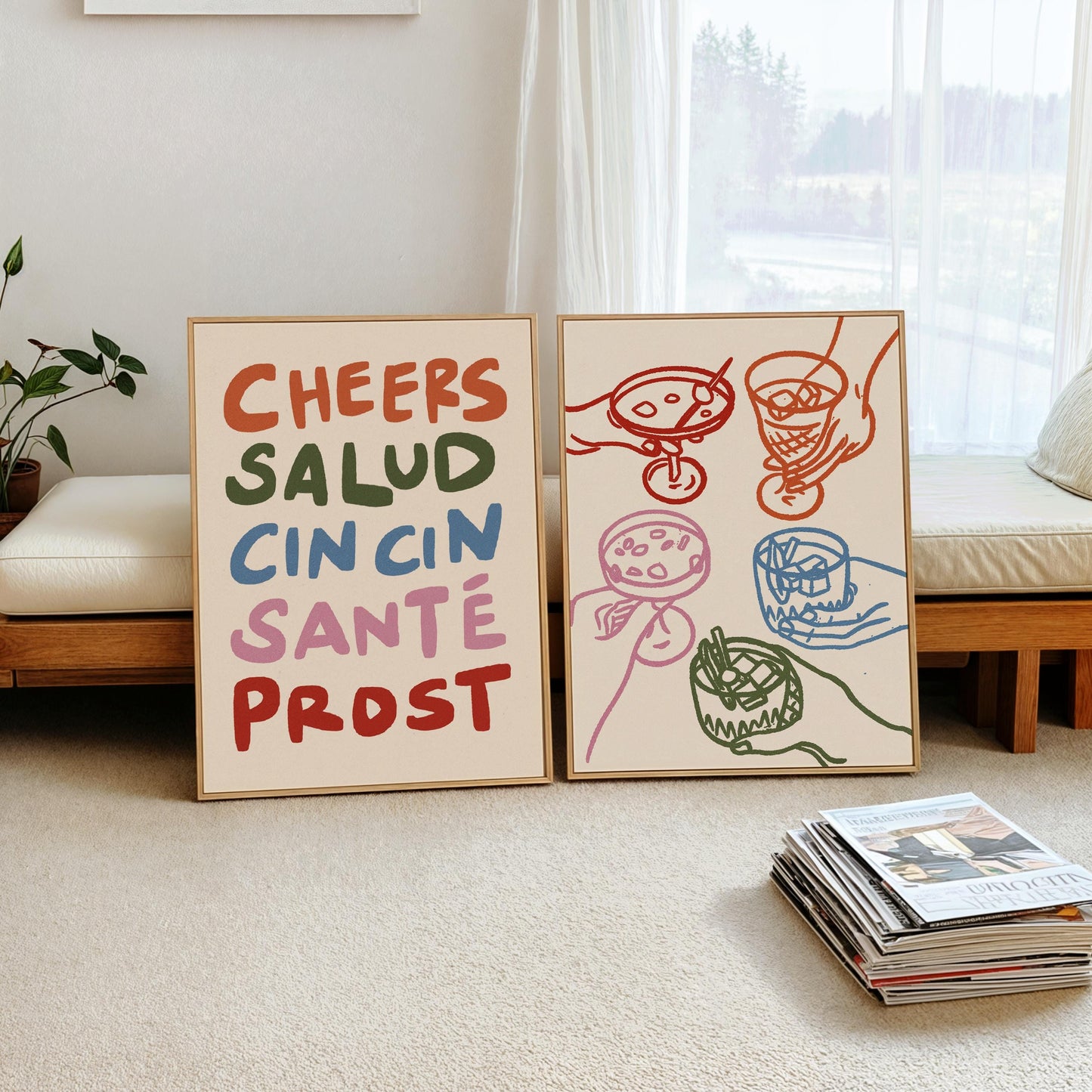 Cheers Print Set of 2