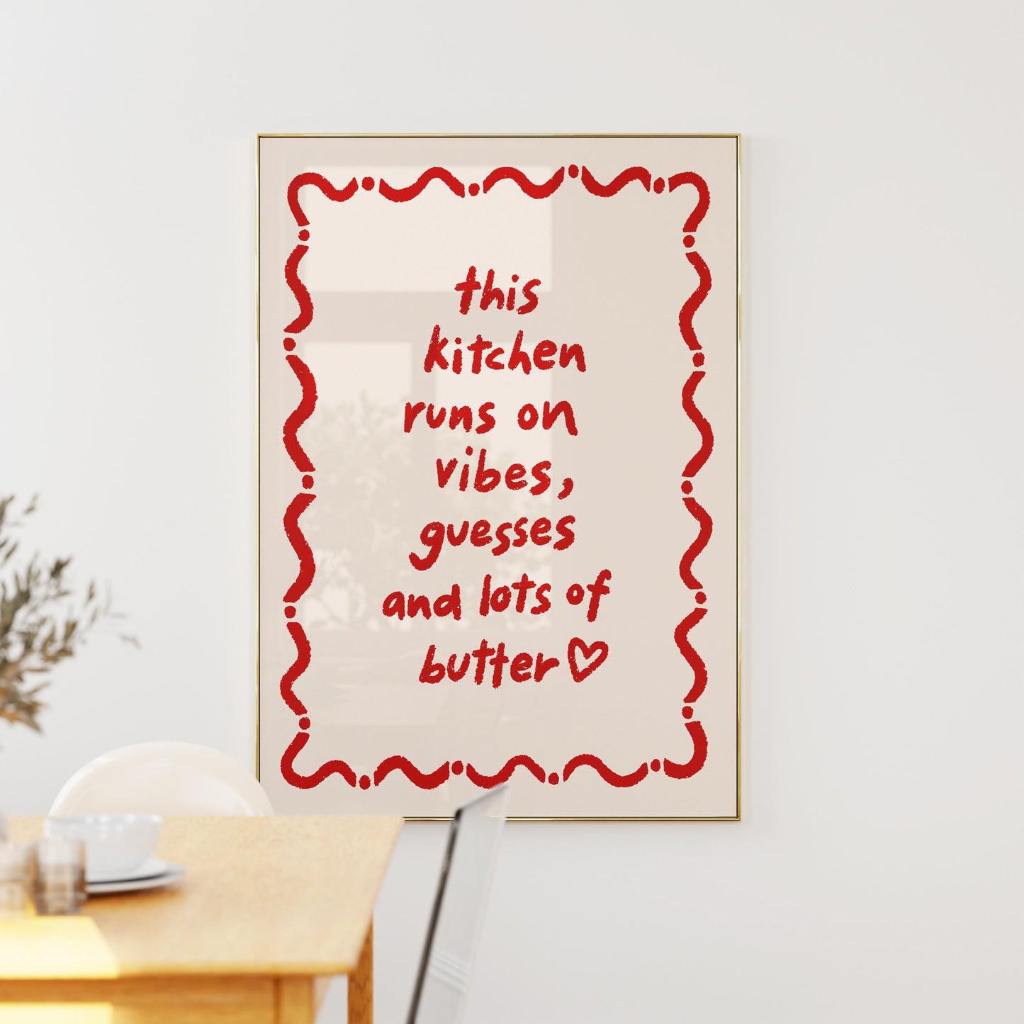 This Kitchen Runs On Butter Print