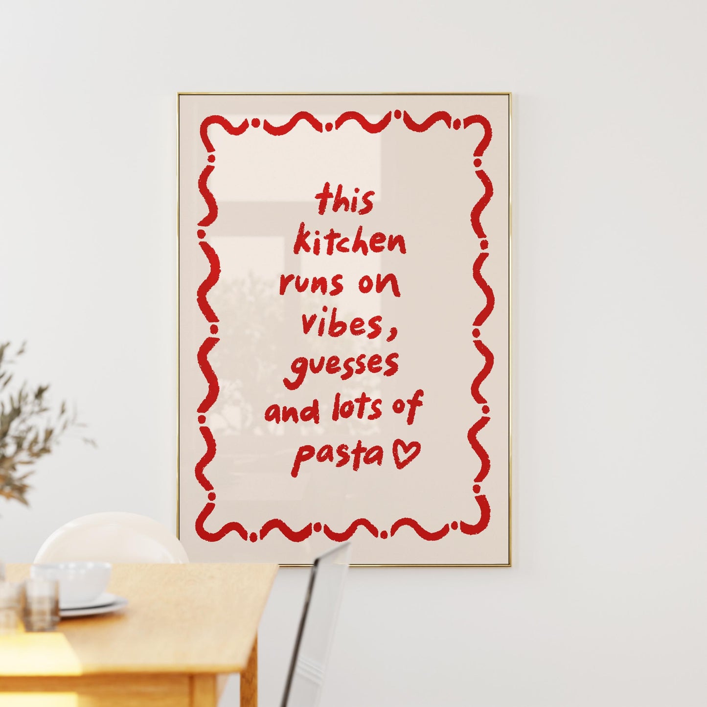This Kitchen Runs On Pasta Print